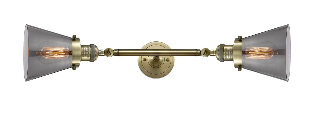 Innovations Franklin Restoration 208L-AB-G63 Bath Vanity Light 7 in. wide - Antique Brass