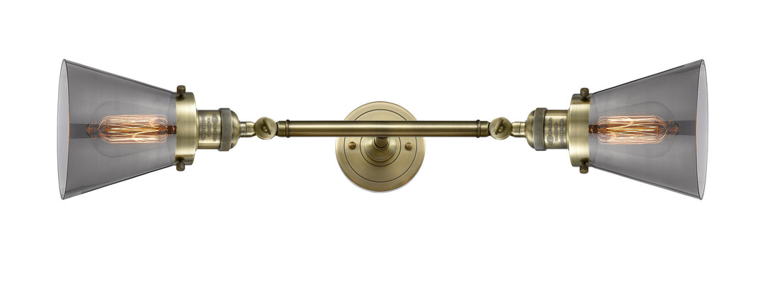 Innovations Franklin Restoration 208L-AB-G63-LED Bath Vanity Light 7 in. wide - Antique Brass