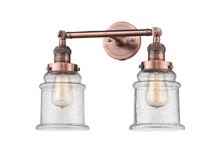 Innovations Franklin Restoration 208L-AC-G184 Bath Vanity Light 6 in. wide - Antique Copper