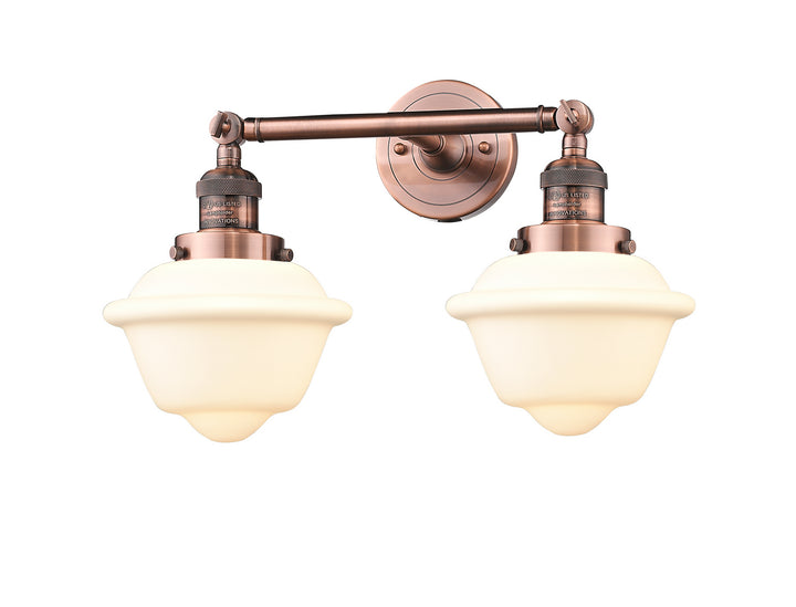Innovations Franklin Restoration 208L-AC-G531-LED Bath Vanity Light 8 in. wide - Antique Copper