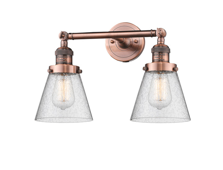 Innovations Franklin Restoration 208L-AC-G64 Bath Vanity Light 7 in. wide - Antique Copper