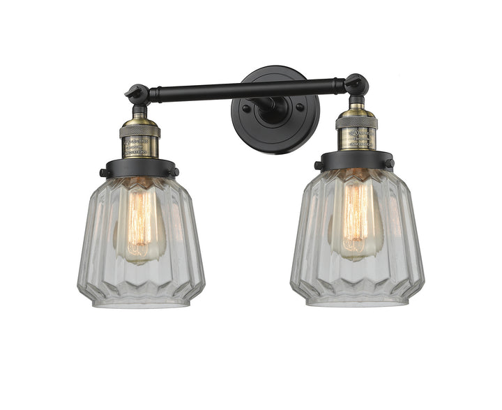 Innovations Franklin Restoration 208L-BAB-G142 Bath Vanity Light 7 in. wide - Black Antique Brass