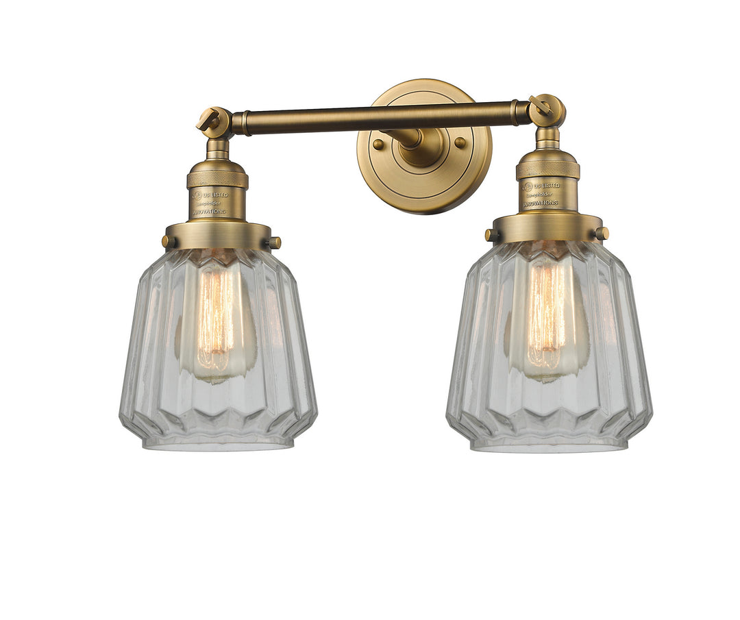 Innovations Franklin Restoration 208L-BB-G142 Bath Vanity Light 7 in. wide - Brushed Brass