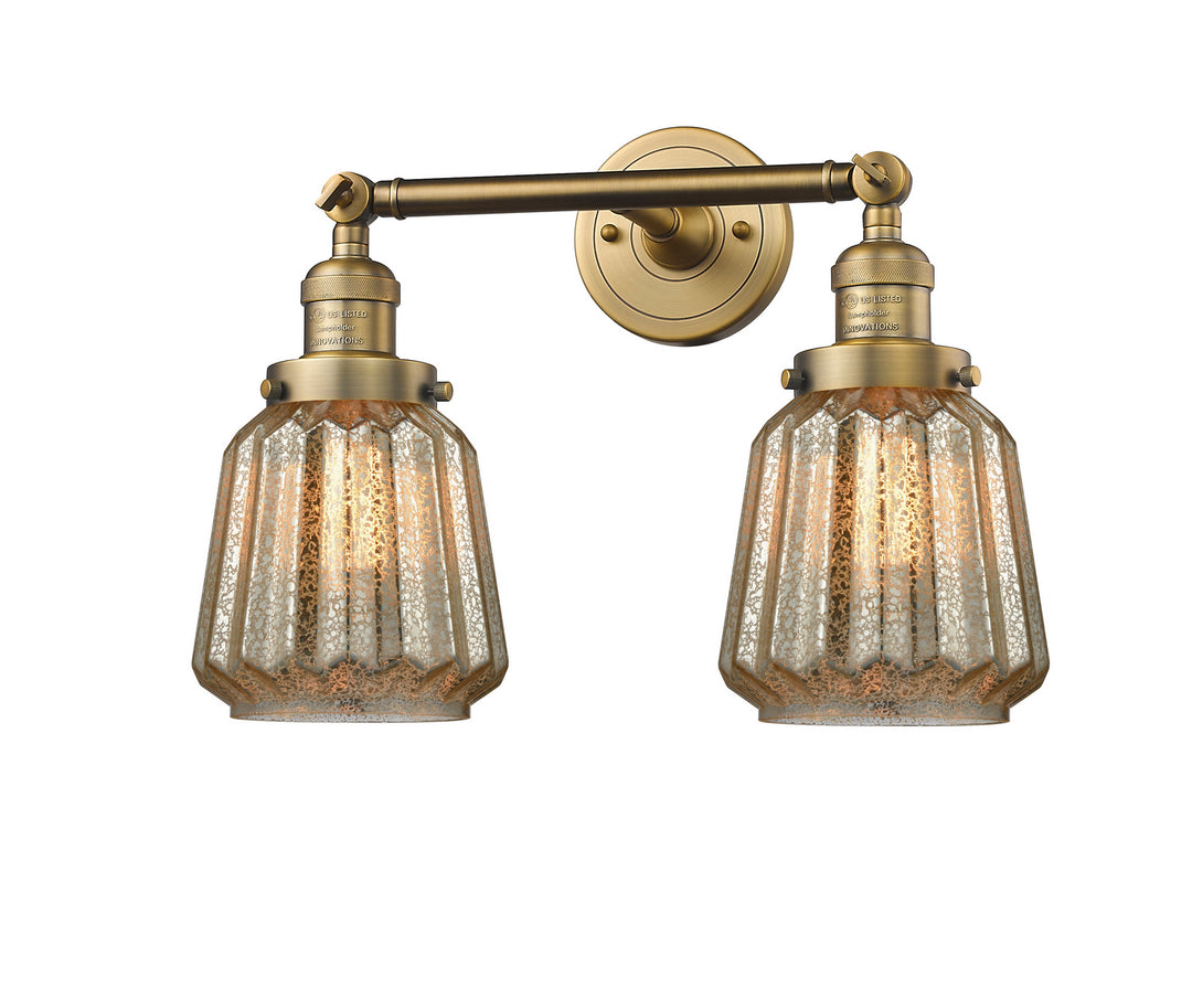 Innovations Franklin Restoration 208L-BB-G146-LED Bath Vanity Light 7 in. wide - Brushed Brass