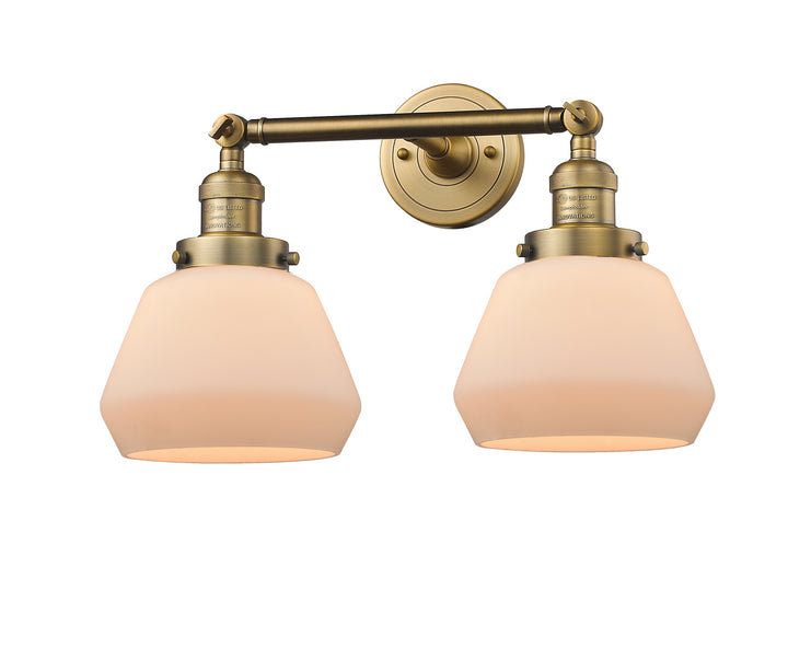 Innovations Franklin Restoration 208L-BB-G171 Bath Vanity Light 7 in. wide - Brushed Brass
