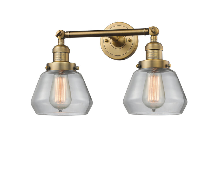 Innovations Franklin Restoration 208L-BB-G172-LED Bath Vanity Light 7 in. wide - Brushed Brass