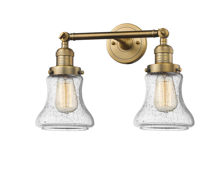 Innovations Franklin Restoration 208L-BB-G194 Bath Vanity Light 7 in. wide - Brushed Brass