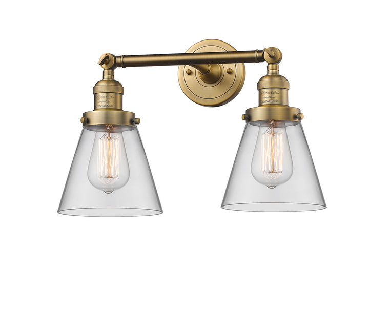 Innovations Franklin Restoration 208L-BB-G62 Bath Vanity Light 7 in. wide - Brushed Brass