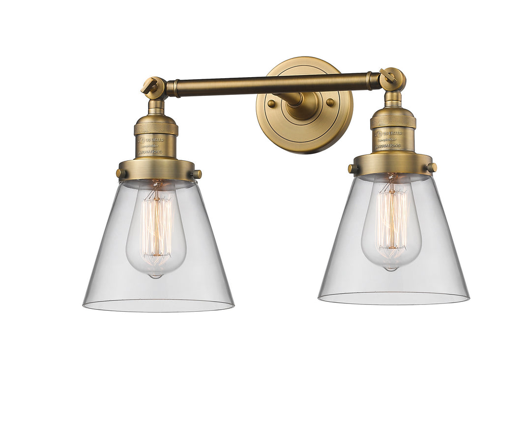 Innovations Franklin Restoration 208L-BB-G62-LED Bath Vanity Light 7 in. wide - Brushed Brass