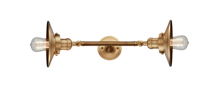 Innovations Franklin Restoration 208L-BB-M4 Bath Vanity Light 8 in. wide - Brushed Brass