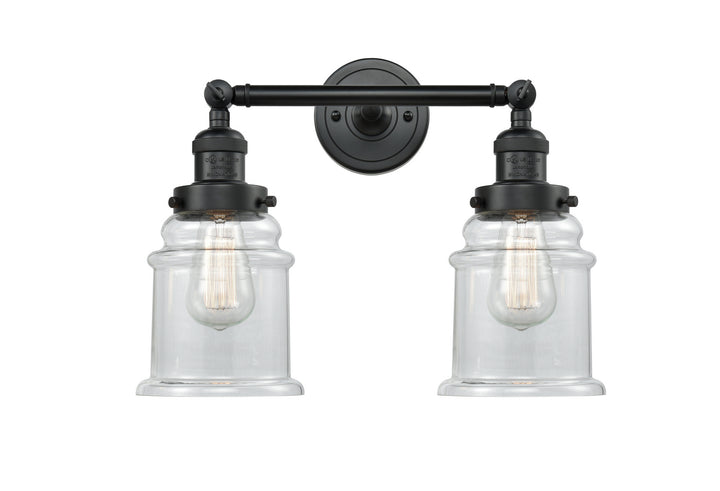 Innovations Franklin Restoration 208L-BK-G182-LED Bath Vanity Light 6 in. wide - Matte Black