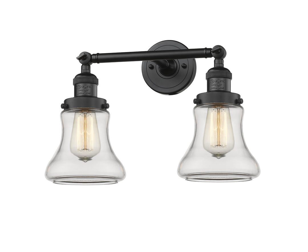 Innovations Franklin Restoration 208L-BK-G192-LED Bath Vanity Light 7 in. wide - Matte Black