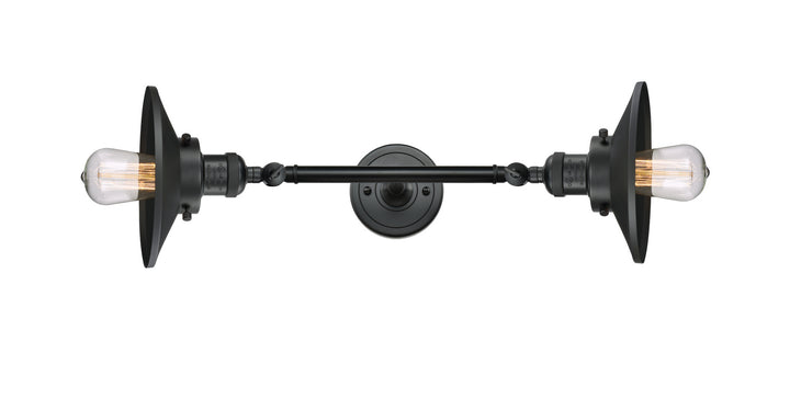 Innovations Franklin Restoration 208L-BK-M6 Bath Vanity Light 8 in. wide - Matte Black
