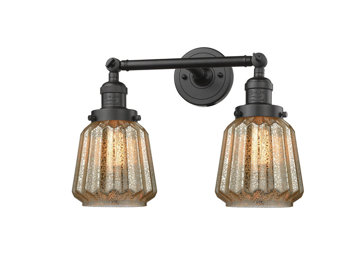 Innovations Franklin Restoration 208L-OB-G146 Bath Vanity Light 7 in. wide - Oil Rubbed Bronze