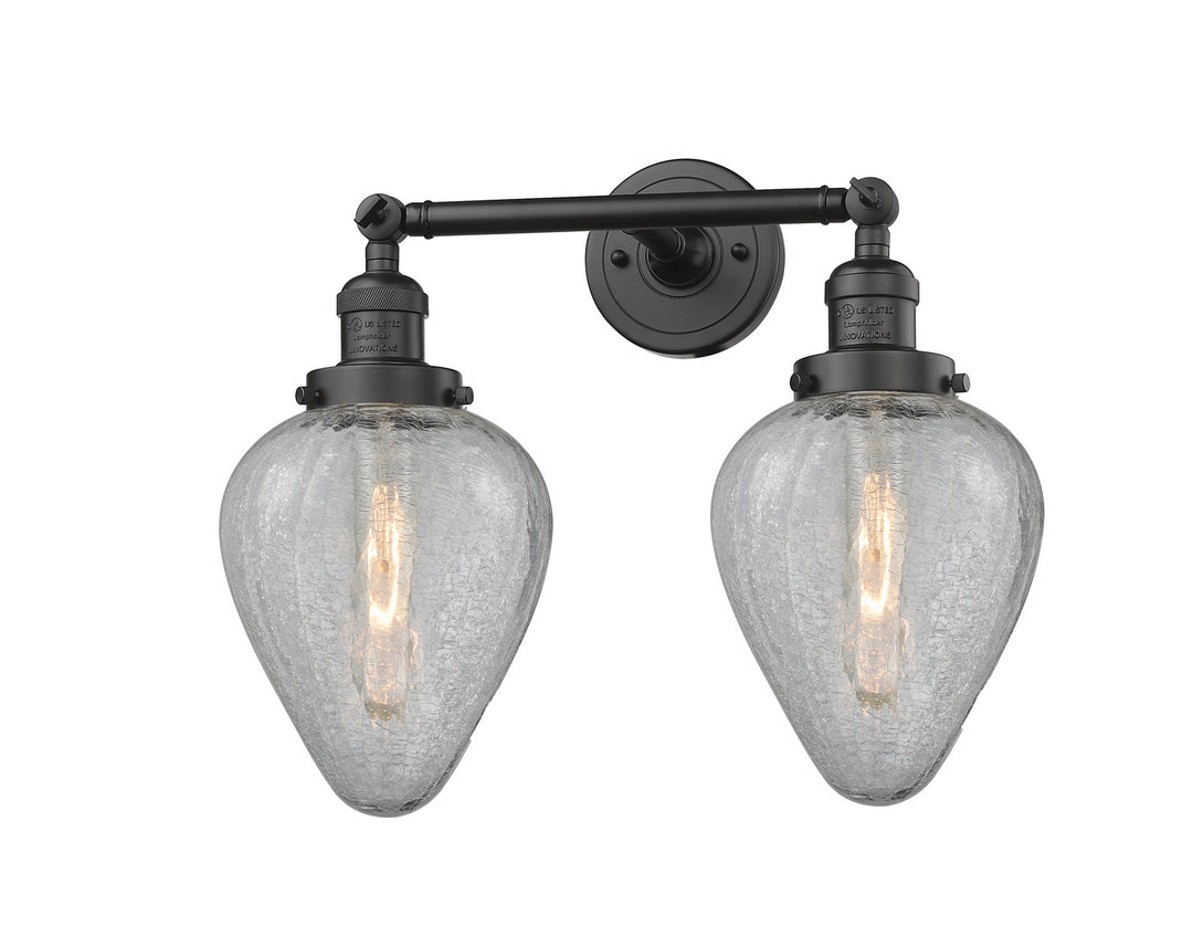 Innovations Franklin Restoration 208L-OB-G165 Bath Vanity Light 7 in. wide - Oil Rubbed Bronze