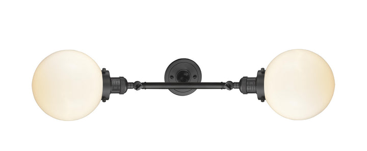 Innovations Franklin Restoration 208L-OB-G201-8 Bath Vanity Light 8 in. wide - Oil Rubbed Bronze