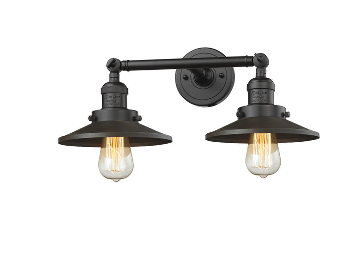 Innovations Franklin Restoration 208L-OB-M5-LED Bath Vanity Light 8 in. wide - Oil Rubbed Bronze