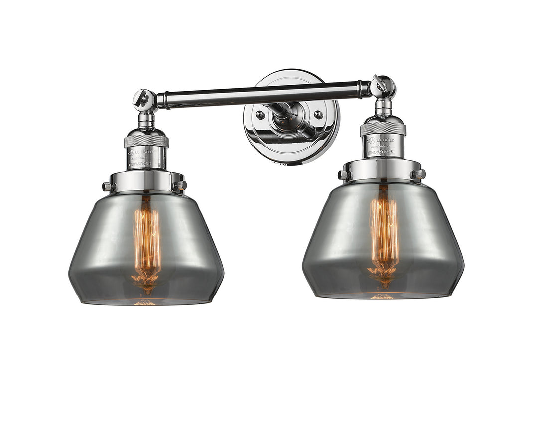 Innovations Franklin Restoration 208L-PC-G173-LED Bath Vanity Light 7 in. wide - Polished Chrome