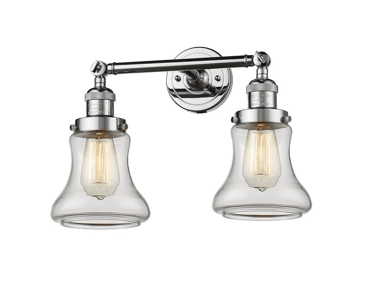 Innovations Franklin Restoration 208L-PC-G192 Bath Vanity Light 7 in. wide - Polished Chrome