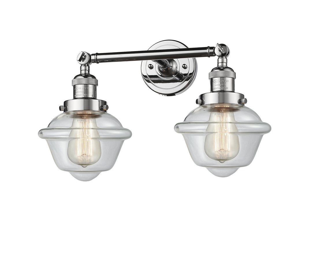 Innovations Franklin Restoration 208L-PC-G532 Bath Vanity Light 8 in. wide - Polished Chrome