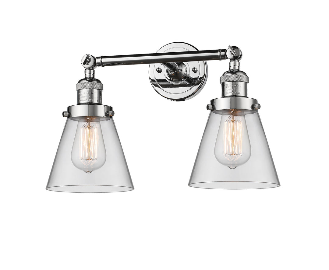 Innovations Franklin Restoration 208L-PC-G62 Bath Vanity Light 7 in. wide - Polished Chrome