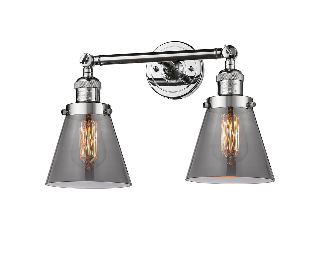 Innovations Franklin Restoration 208L-PC-G63-LED Bath Vanity Light 7 in. wide - Polished Chrome