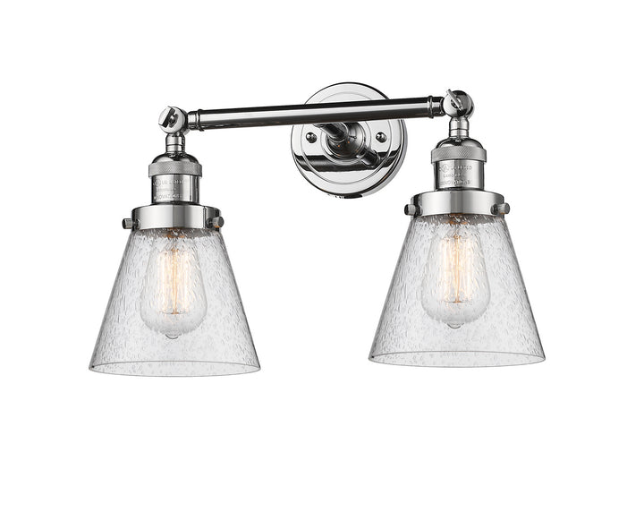 Innovations Franklin Restoration 208L-PC-G64 Bath Vanity Light 7 in. wide - Polished Chrome