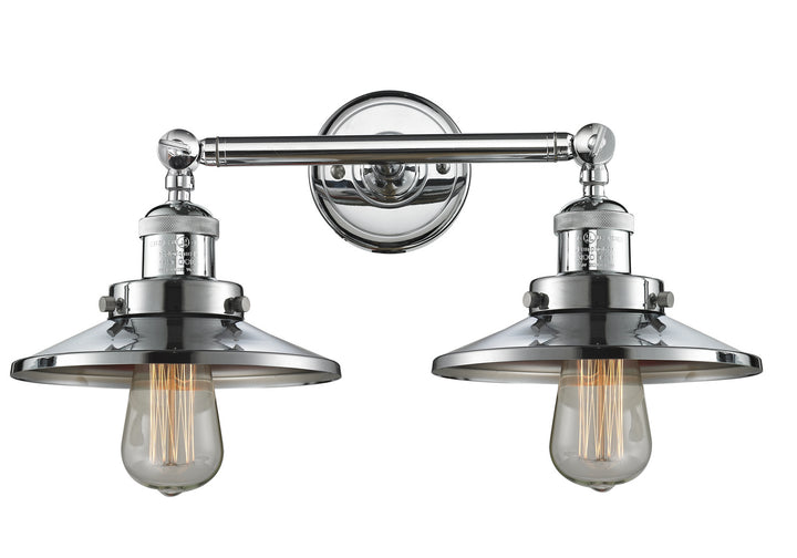 Innovations Franklin Restoration 208L-PC-M7 Bath Vanity Light 8 in. wide - Polished Chrome