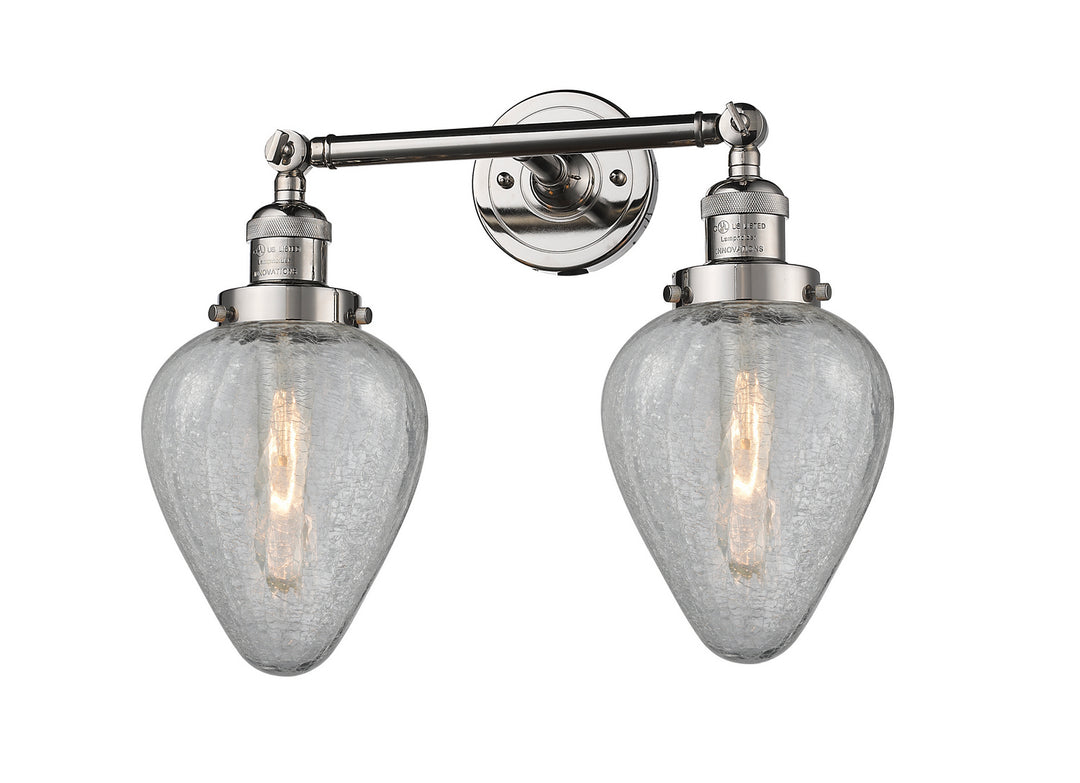 Innovations Franklin Restoration 208L-PN-G165 Bath Vanity Light 7 in. wide - Polished Nickel