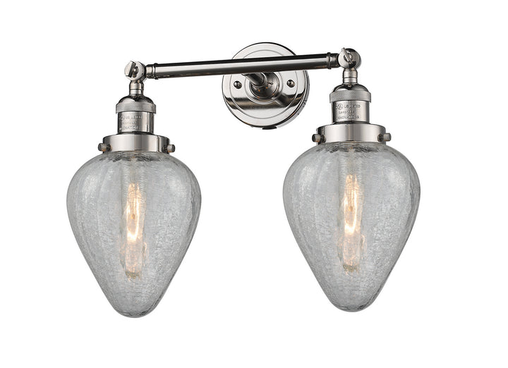 Innovations Franklin Restoration 208L-PN-G165 Bath Vanity Light 7 in. wide - Polished Nickel