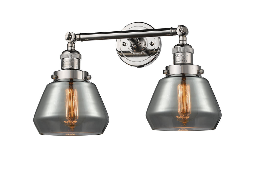 Innovations Franklin Restoration 208L-PN-G173-LED Bath Vanity Light 7 in. wide - Polished Nickel