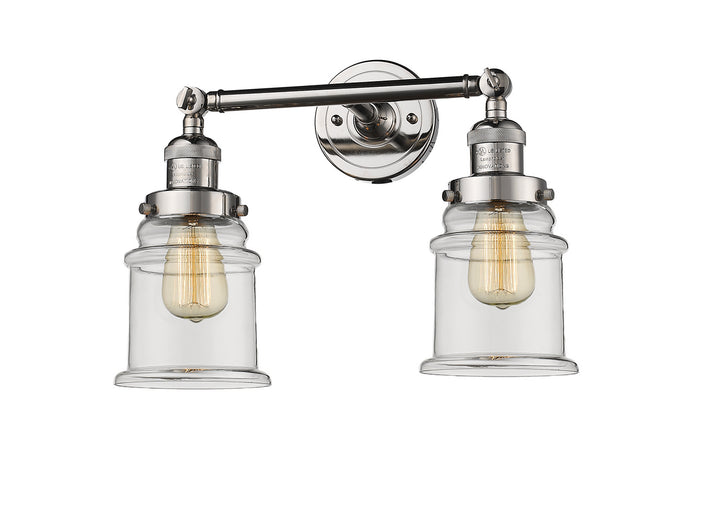 Innovations Franklin Restoration 208L-PN-G182-LED Bath Vanity Light 6 in. wide - Polished Nickel