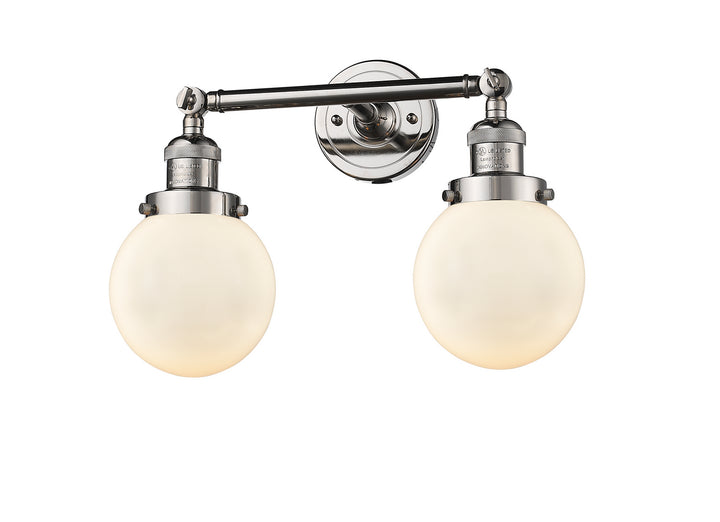 Innovations Franklin Restoration 208L-PN-G201-6 Bath Vanity Light 6 in. wide - Polished Nickel