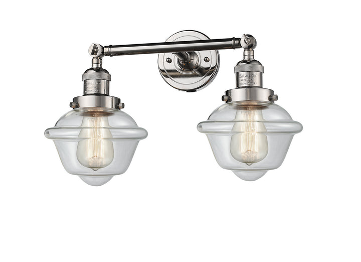 Innovations Franklin Restoration 208L-PN-G532 Bath Vanity Light 8 in. wide - Polished Nickel