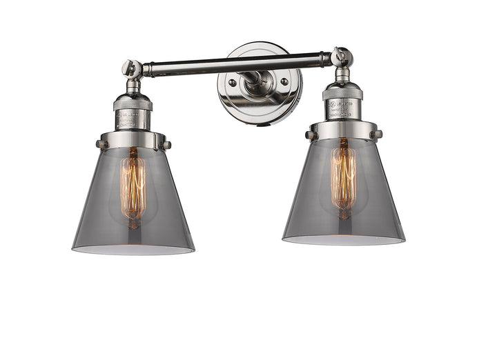 Innovations Franklin Restoration 208L-PN-G63 Bath Vanity Light 7 in. wide - Polished Nickel