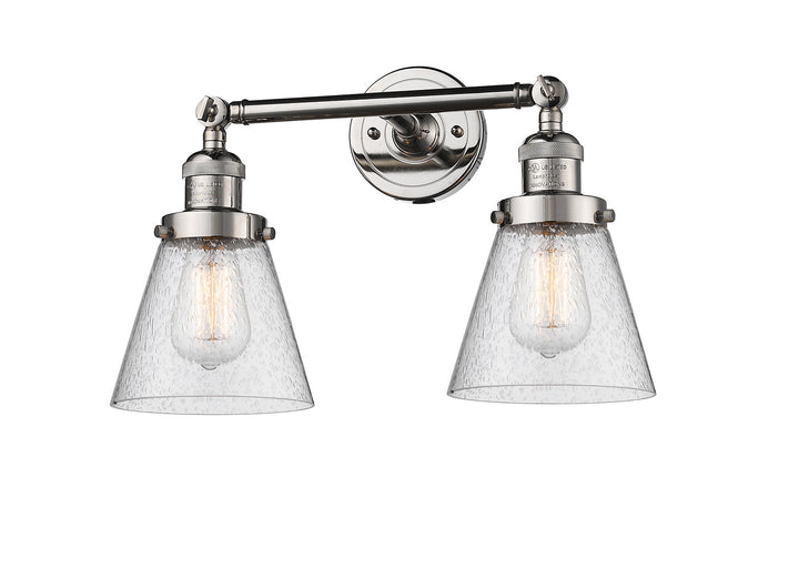 Innovations Franklin Restoration 208L-PN-G64-LED Bath Vanity Light 7 in. wide - Polished Nickel