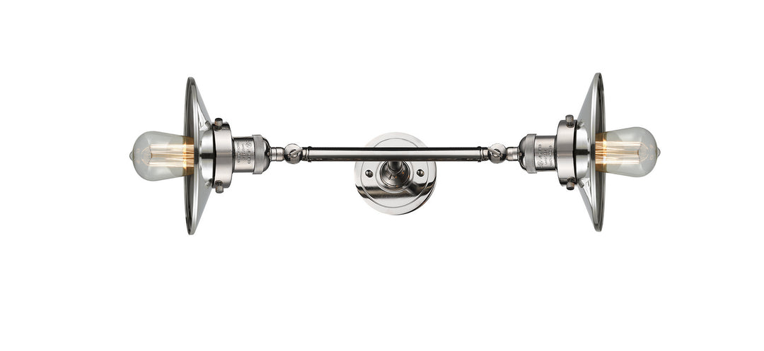 Innovations Franklin Restoration 208L-PN-M1-LED Bath Vanity Light 8 in. wide - Polished Nickel
