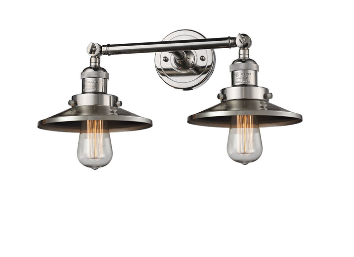 Innovations Franklin Restoration 208L-PN-M1-LED Bath Vanity Light 8 in. wide - Polished Nickel