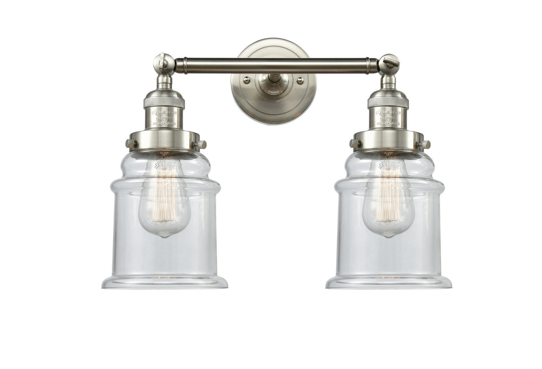 Innovations Franklin Restoration 208L-SN-G182 Bath Vanity Light 6 in. wide - Brushed Satin Nickel