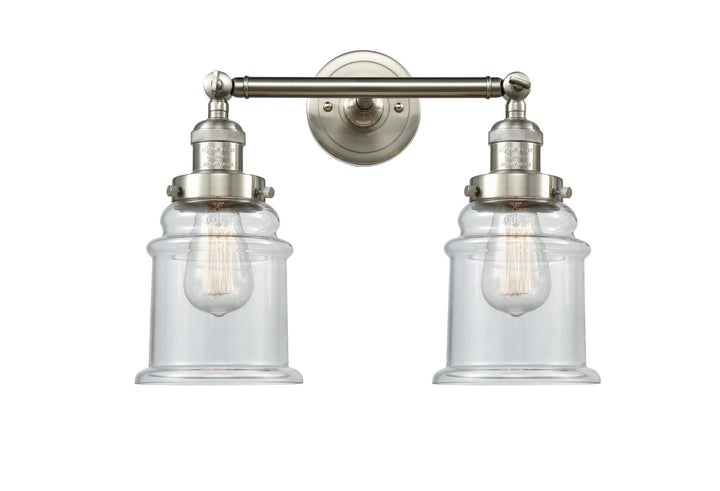 Innovations Franklin Restoration 208L-SN-G182 Bath Vanity Light 6 in. wide - Brushed Satin Nickel