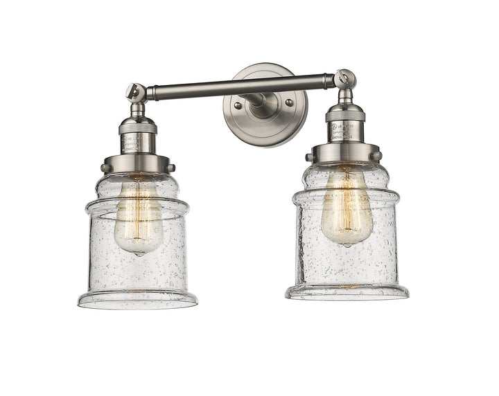 Innovations Franklin Restoration 208L-SN-G184-LED Bath Vanity Light 6 in. wide - Brushed Satin Nickel