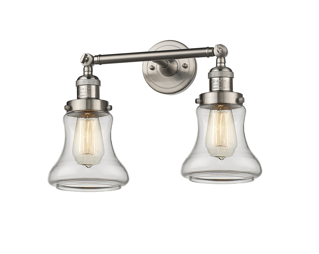 Innovations Franklin Restoration 208L-SN-G192 Bath Vanity Light 7 in. wide - Brushed Satin Nickel