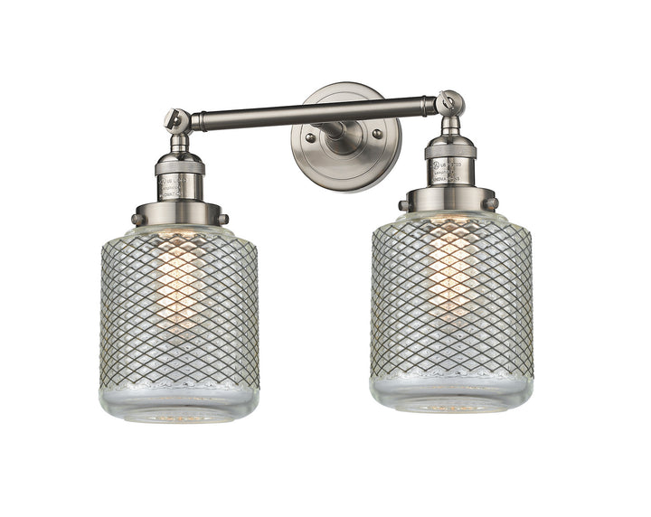 Innovations Franklin Restoration 208L-SN-G262 Bath Vanity Light 6 in. wide - Brushed Satin Nickel