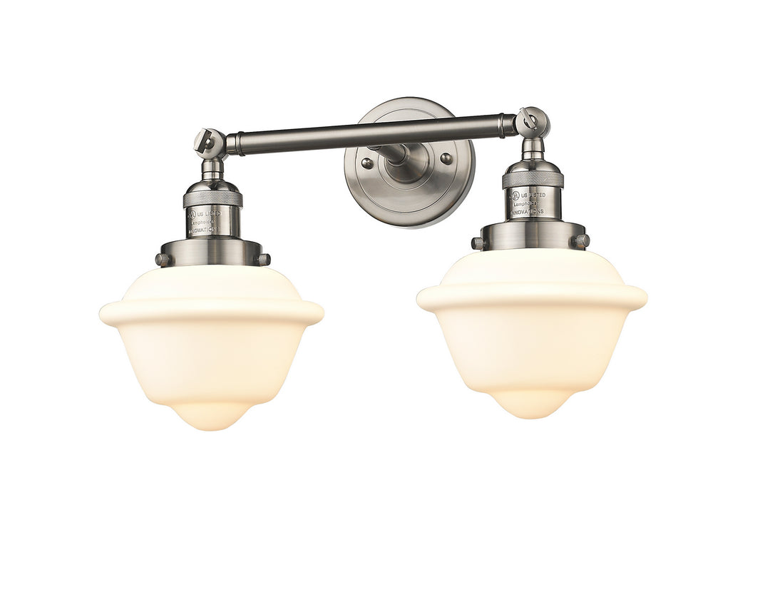 Innovations Franklin Restoration 208L-SN-G531 Bath Vanity Light 8 in. wide - Brushed Satin Nickel