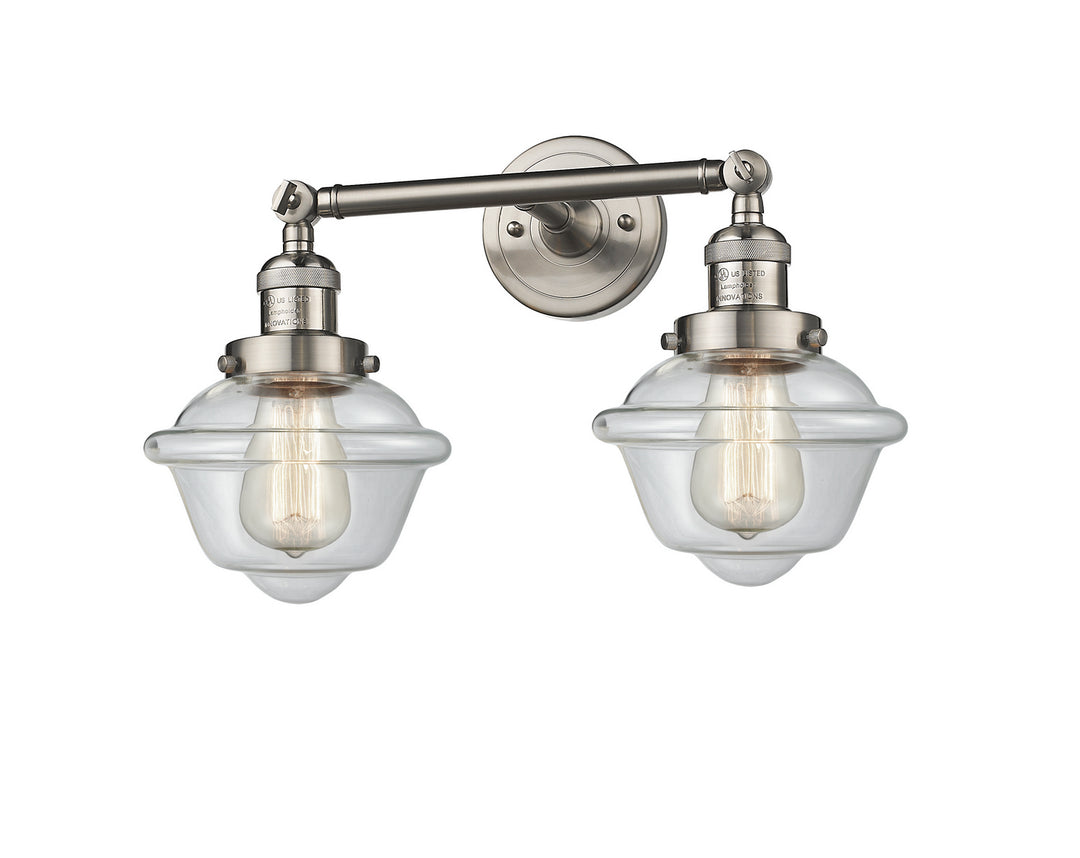 Innovations Franklin Restoration 208L-SN-G532 Bath Vanity Light 8 in. wide - Brushed Satin Nickel