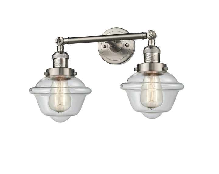 Innovations Franklin Restoration 208L-SN-G532 Bath Vanity Light 8 in. wide - Brushed Satin Nickel