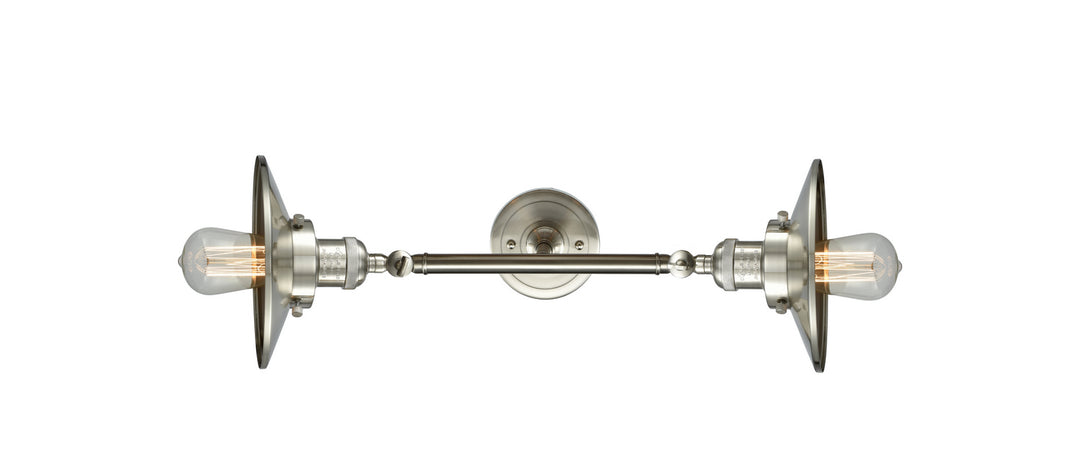 Innovations Franklin Restoration 208L-SN-M2-LED Bath Vanity Light 8 in. wide - Brushed Satin Nickel