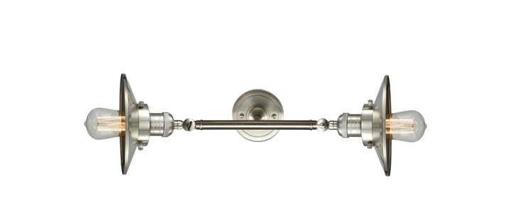 Innovations Franklin Restoration 208L-SN-M2-LED Bath Vanity Light 8 in. wide - Brushed Satin Nickel