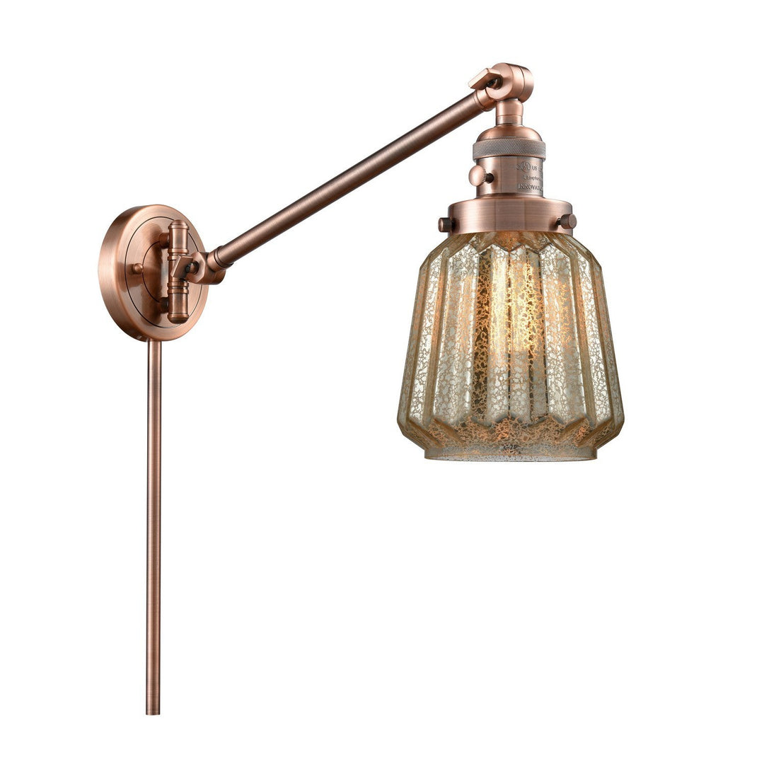 Innovations Franklin Restoration 237-AC-G146-LED Wall Light - Antique Copper