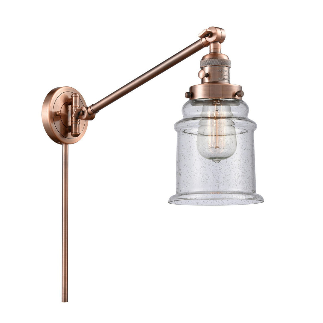 Innovations Franklin Restoration 237-AC-G184-LED Wall Light - Antique Copper